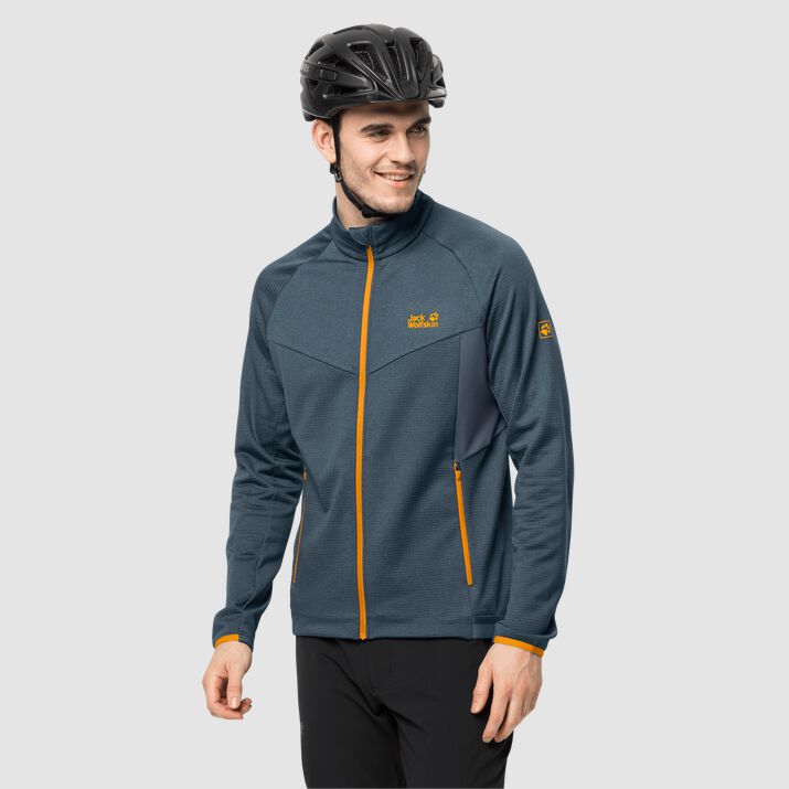 Chamarra Ciclismo Jack Wolfskin Resilience Hombre Grises Azules Mexico-1874962